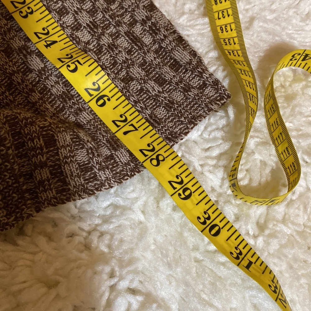 CHERRY STIX BROWN & CREAM CARDIGAN SWEATER RUFFLED FRONT Size Large BUTT… - Picture 10 of 14